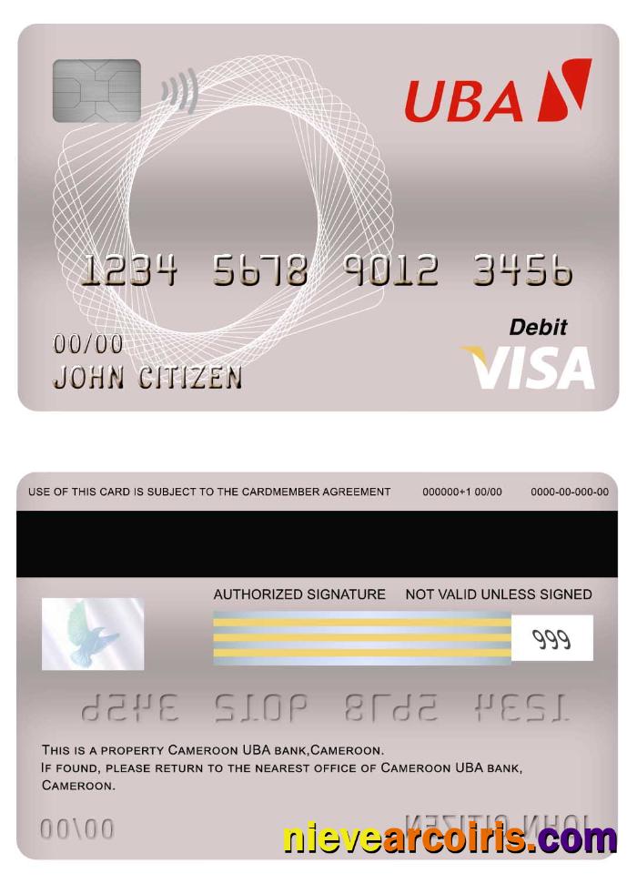 Cameroon UBA bank visa debit card